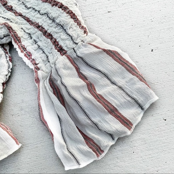 Free People Smock Around Striped Crop Top, small - Picture 2 of 9